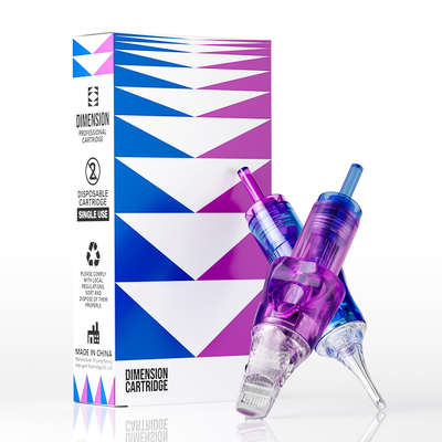 20 Stück rundes Liner Tattoo Nadeln Patronen 0,3 mm 0,25 mm Doppelfarbige Langen Taper
