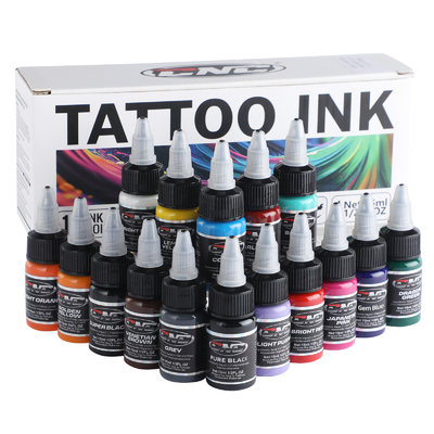 15 ml 16 Farben Tattoo Pigment Tinte 1/2 Oz CNC Tattoo Tinte Set